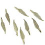 9686 - (20buc) Charms, aliaj metalic argintiu, bronz, pana de indian, 3D, 32x7mm
