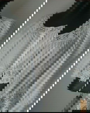 BLUZA BUMBAC DANTELA