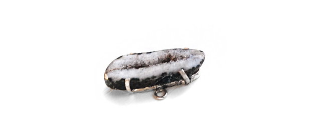 Conector agata druzy in rama argintata