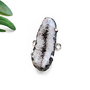 Conector  agata druzy   in rama argintata