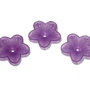 Margele din acril, frosted, floare, 18x5 mm, mov