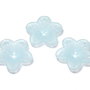 Margele din acril, frosted, floare, 18x5 mm, bleu