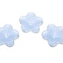 Margele din acril, frosted, floare, 18x5 mm, albastre