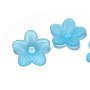 Margele din acril, frosted, floare, 21x6 mm, turcoaz
