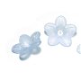 Margele din acril, frosted, floare, 21x6 mm, bleu
