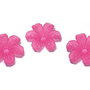 Margele din acril, frosted, floare, 30x9 mm, siclam
