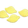 Margele din acril, frosted, frunza, 18x11 mm, galbene
