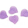Pandantiv din acril, frosted, frunza, 15x15x2 mm