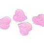 Pandantiv din acril, frosted, frunza, 15x15x2 mm