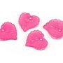 Pandantiv din acril, frosted, frunza, 15x15x2 mm