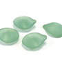 Pandantiv din acril, frosted, frunza, 23x16x4 mm