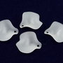 Pandantiv din acril, frosted, frunza, 25x24x3 mm