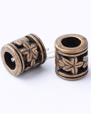 Distantier cilindric bronz, 6x6.5mm