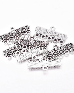 Link multifir, argintiu antichizat, 25x12mm