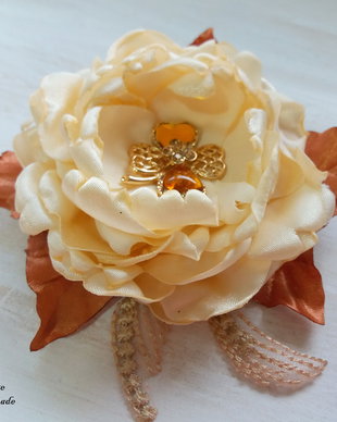 Brosa floare textila/Brosa textila