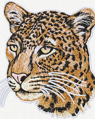 Decoratiune  tip applique embroidery Leopard