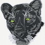 Decoratiune  tip applique embroidery Pantera Neagra
