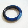 Donnut 1 din agata  negru - bleumarin - bleu aprox 36x6 mm