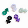 Pandantive  semipretioase- 5 buc -Ametist, aventurin, agata blue lace, onix