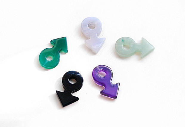 Pandantive semipretioase- 5 buc -Ametist, aventurin, agata blue lace, onix