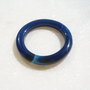 Donnut 2 din agata negru - bleumarin - bleu aprox 30x5 mm