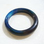 Donnut 3 din agata negru - bleumarin - bleu aprox 34.5x5.5 mm