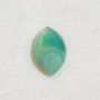 Cabochon 1 oval ascutit fatetat din agata in nuante de verde fatetata aprox 25x15x6 mm
