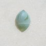 Cabochon 2 oval ascutit fatetat din agata dungata in nuante de alb -  verde aprox 25x15x6 mm