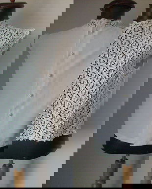 Bluza vintage dantela bumbac