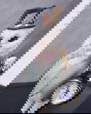 Ceas nostalgic din rasini cu o bufnita