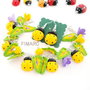 ''Yellow Ladybug''-set:bratara si cercei atarnatori