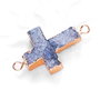 Link agat druzy cu  margini electroplacate aur