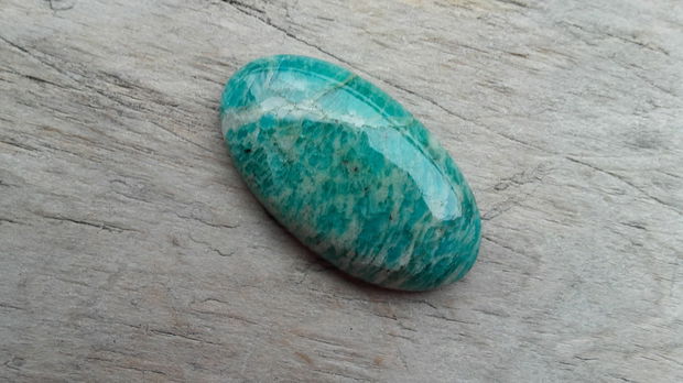 Cabochon amazonit rusesc, 30x18 mm