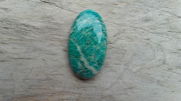 Cabochon amazonit rusesc, 30x18 mm