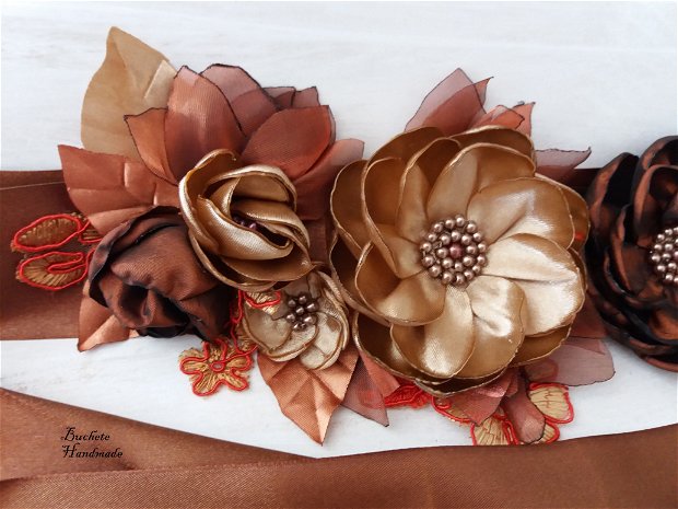 Brau/Cordon cu flori textile
