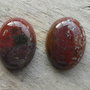 Cabochon jasp rosu, 20x15 mm (2 buc)