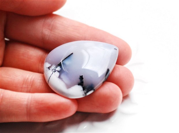 Cabochon masiv opal dendritic - L48