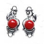 Set link-uri Coral in rama argintata