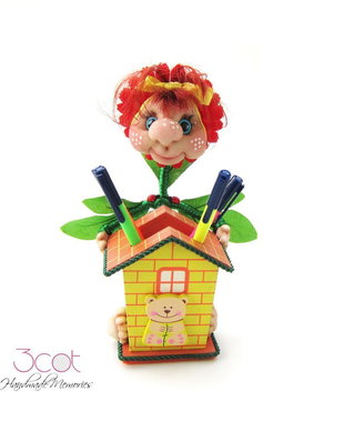 REZERVAT-Suport creioane handmade-Decoratiune camera copil