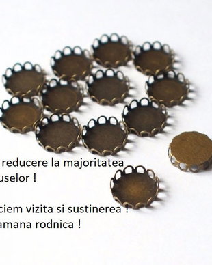 Suport cabochon din bronz antic