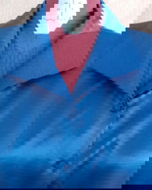 bluza din satin albastru