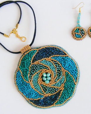 set" floare turcoaz"