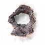 Pandant agat druzy cu  margini electroplacate aur
