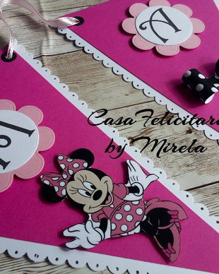 Ghirlanda botez tematica Minnie Mouse