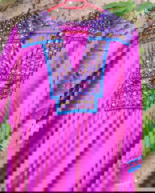 Rochie etno cu broderie