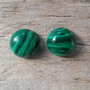 Cabochon malachit, 12 mm (2 buc) - CADOU