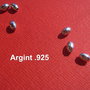 Bob de orez  - margica din argint rodiat aprox 5x3 mm