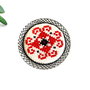 Brosa cu broderie manuala pe panza taraneasca cod  T4875