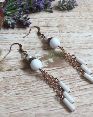 Cercei white/rose gold