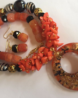 HOT SUMMER FIRE-agate FROZEN,cipsuri coral,murano